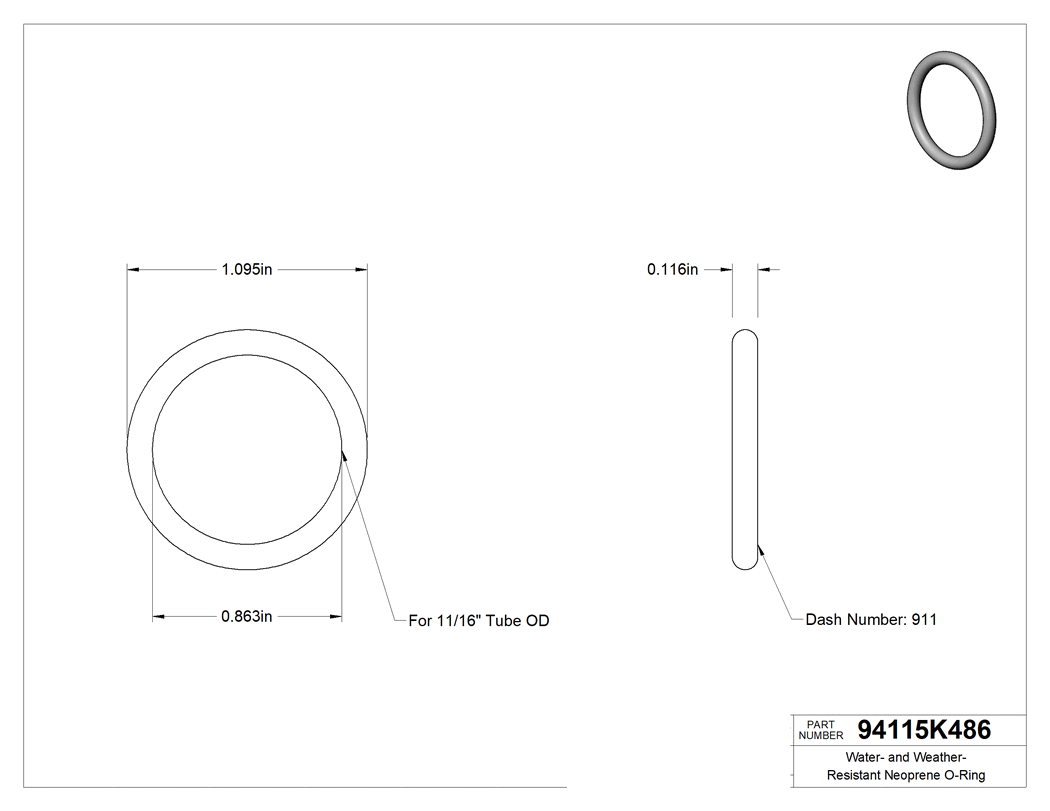 Technical drawing - 94115K486